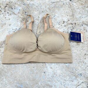 Kindred Bravely Hands Free Pumping Nursing Bra M Regular 34 B-DD Nude Beige NWT